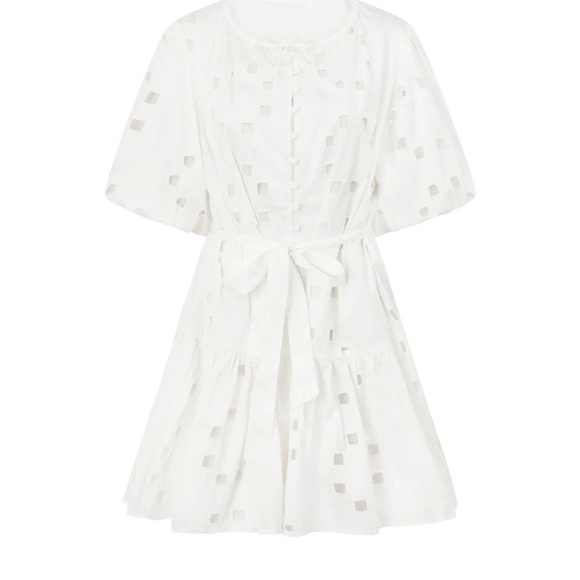 Sabo Skirt White Mini Dress - Picture 3 of 4